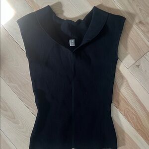 Toteme Knit Sleeveless Collared Sweater